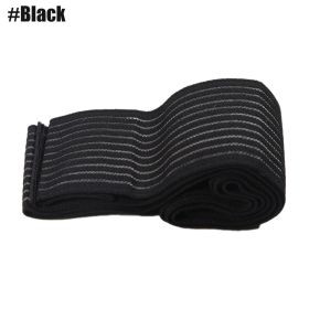 TIKE Elastic Breathable Wrap Ankle Support Brace Compression Knee Elbow Wrist Ankle Hand Support Wrap Gym Sports Bandage Strap (Color: 1 PC Black, size: 200cm)