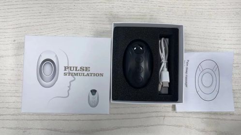 Handheld 20 Levels EMS Sleep Aid Relaxation Treatment Microcurrent Pulse Hypnosis Device Insomnia (Color: 15 Level Black)