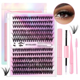 12 Rows Of 30D Plus 40D Clusters Of 240 Segmented Lashes Set (Option: Segmented lash set)